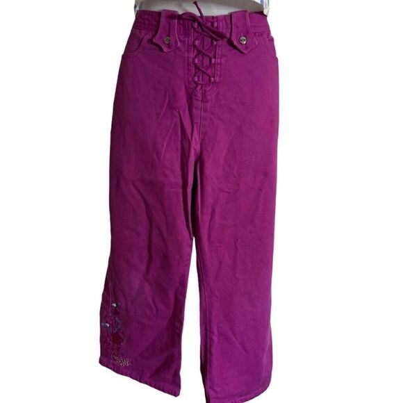Bratz Vintage Y2K Purple Denim Embroidered Jeans Youth XL/Womens S Rare - Picture 12 of 12